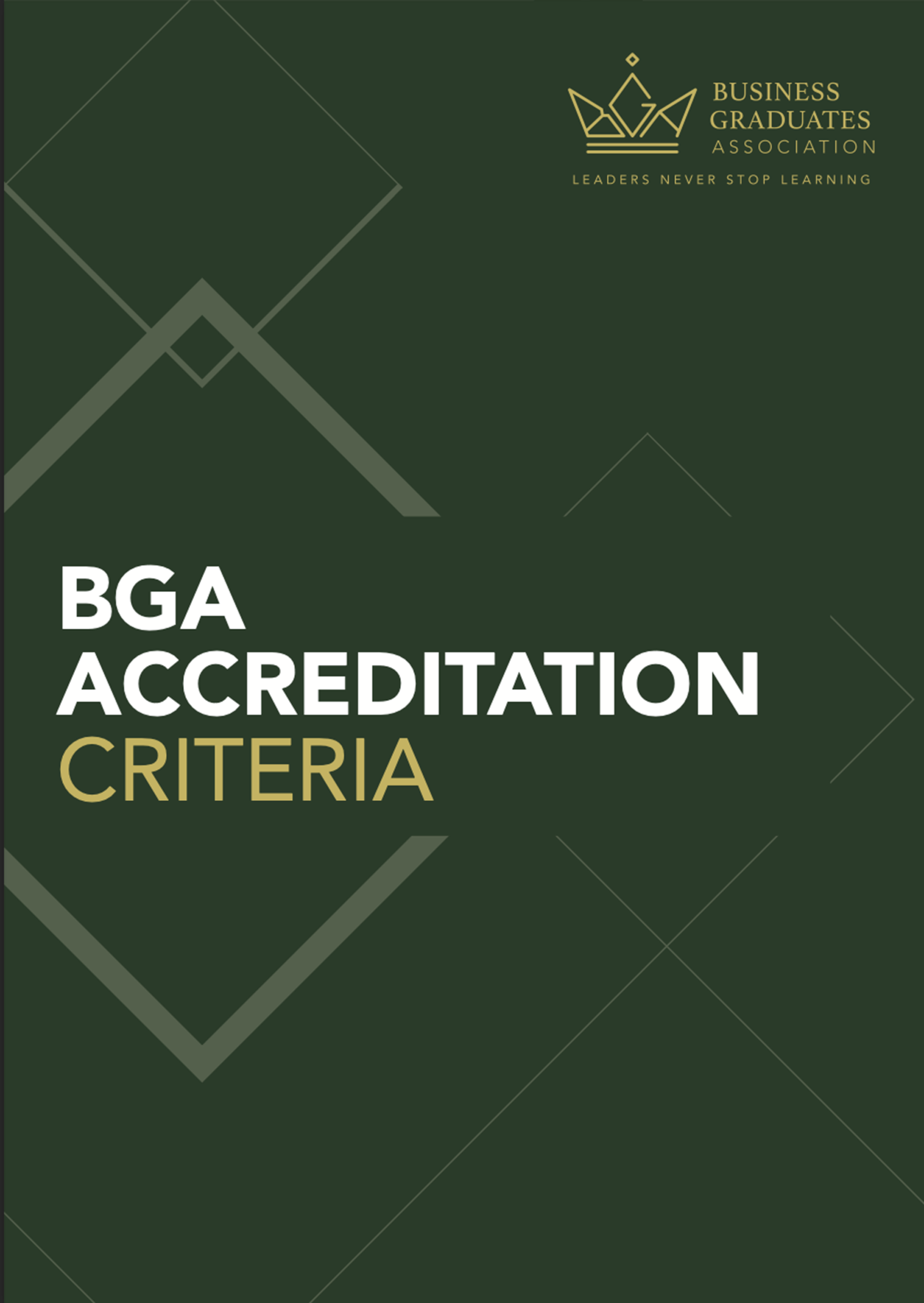 BGA Accreditation Criteria Front Cover