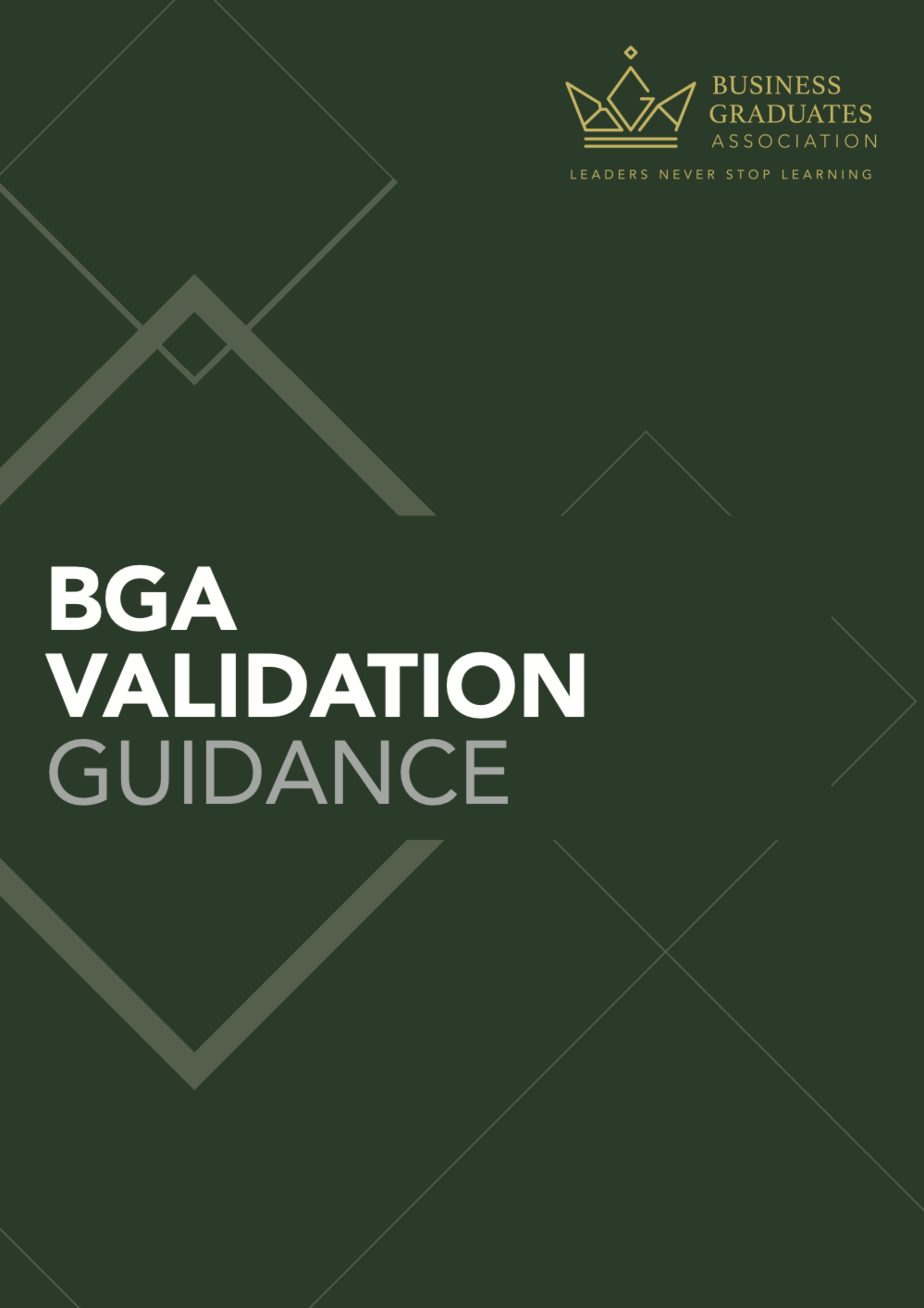 BGA Validation Guidance Front Cover