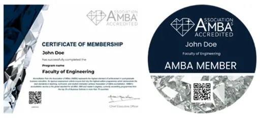 AMBA Certificate and Badge