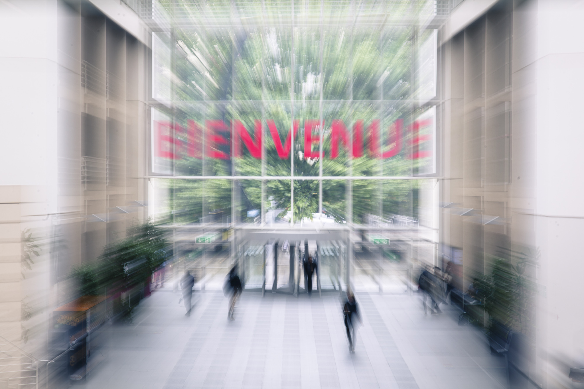 flashy business school entrance 