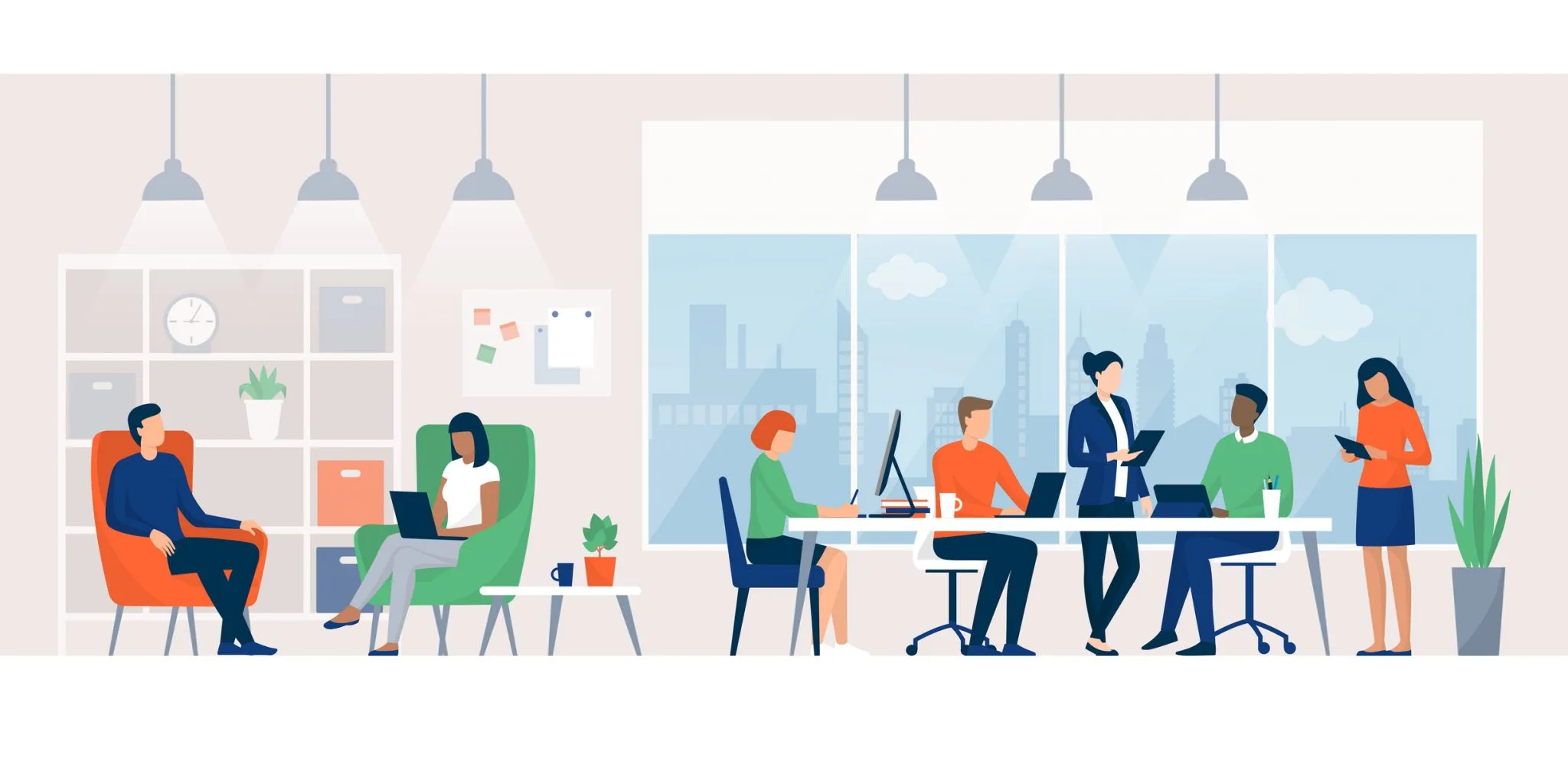 Business Students Coworking Studying